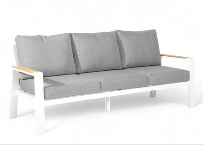 Aluminium Stuhl-Bank Loungeset – Weiß – Haus &amp; Heim