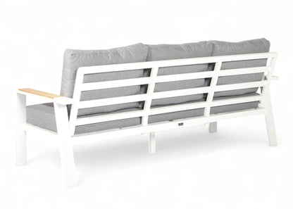 Aluminium Stuhl-Bank Loungeset – Weiß – Haus &amp; Heim