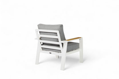 Aluminium Stuhl-Bank Loungeset – Weiß – Haus &amp; Heim