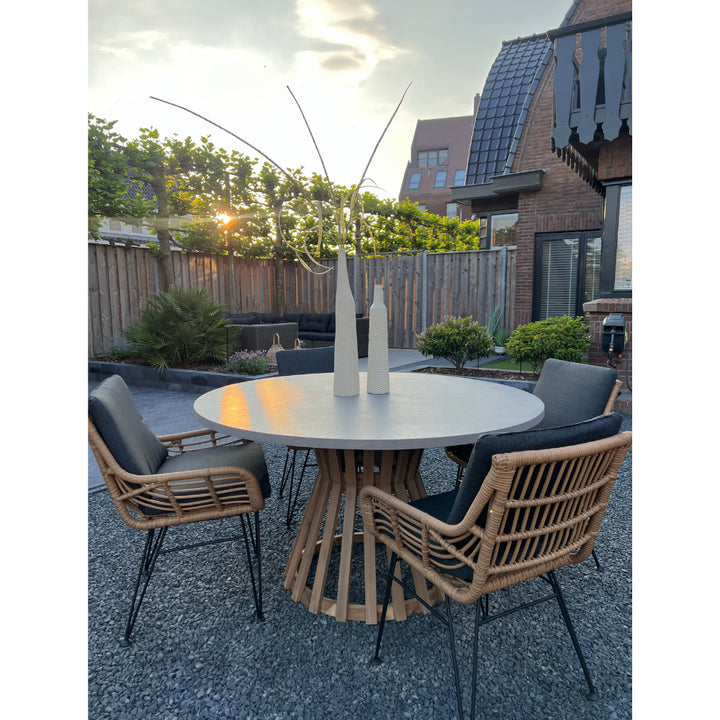 Haus &amp; Heim Gartenmöbelset 5-teilig (inklusive Kissen-Set)