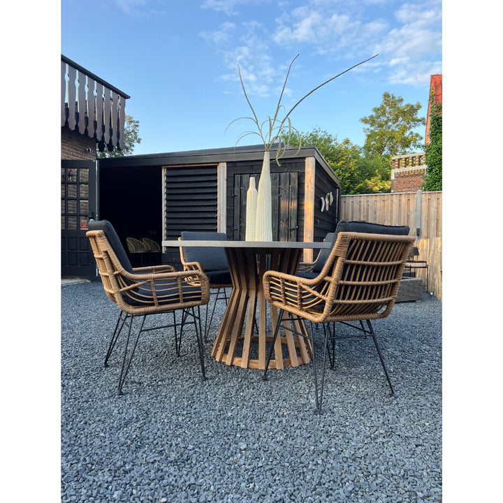 Haus &amp; Heim Gartenmöbelset 5-teilig (inklusive Kissen-Set)
