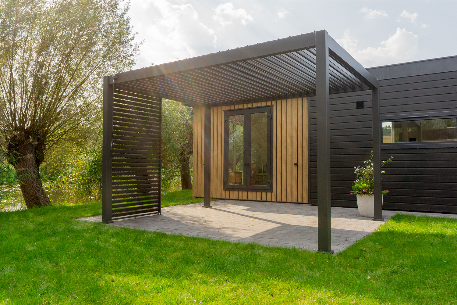 Haus &amp; Heim Lamellen-Tuinoverkapping